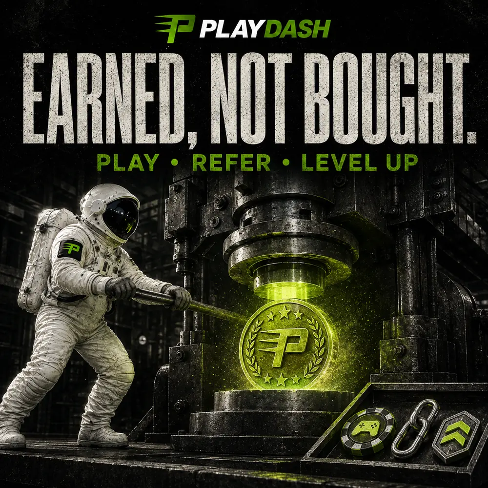 PlayDash rewards earned through play, referrals and VIP progression